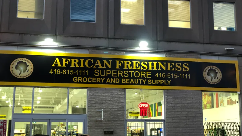 African Freshness Superstore (Nigerian &All African Food Items), grocery shop at 2500 Lawrence Avenue East in Scarborough, Toronto