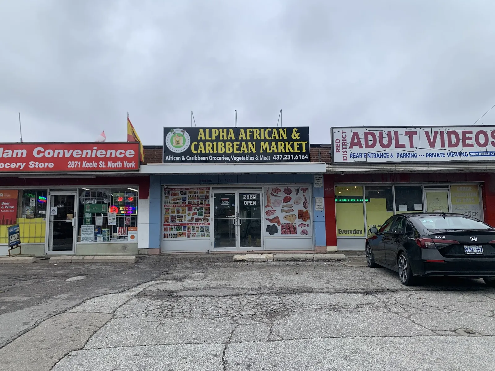Alpha African and Caribbean Market, grocery shop at 2869 Keele Street in North York, Toronto