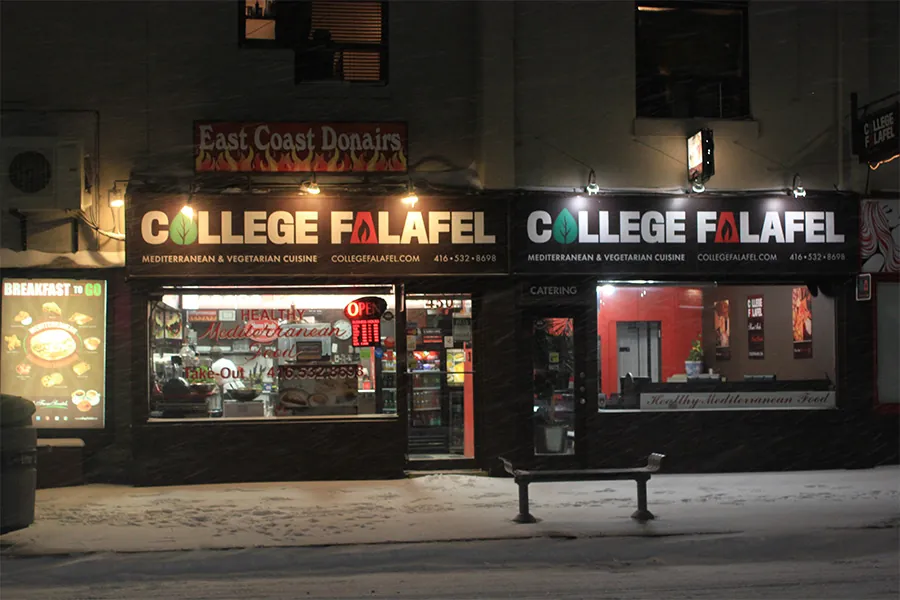 College Falafel, middle eastern kitchen at 450 Ossington Avenue in Old Toronto, Toronto