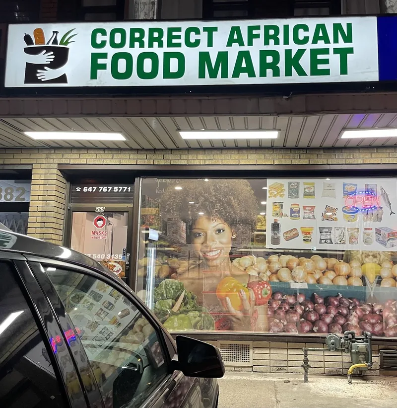 Correct African Food Market, grocery shop at 880 Wilson Avenue in North York, Toronto