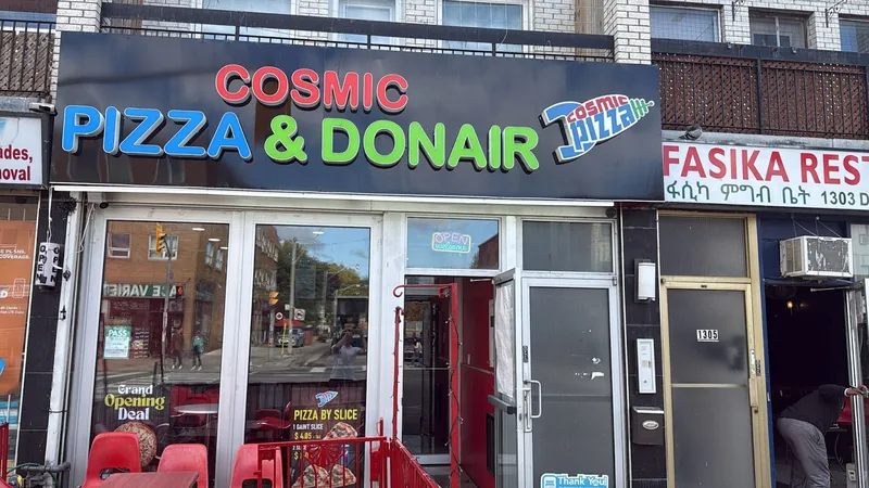 Cosmic Pizza & Donair Danforth, italian kitchen at 1309 Danforth Avenue in East York, Toronto
