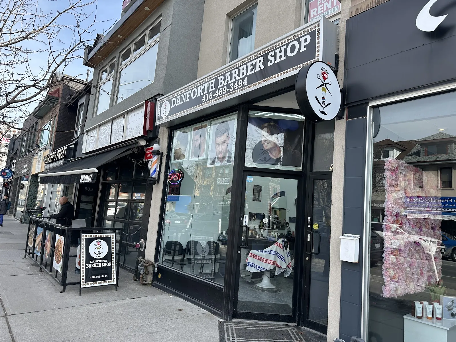 Danforth Barber Shop, hair salon at Danforth Avenue in East York, Toronto