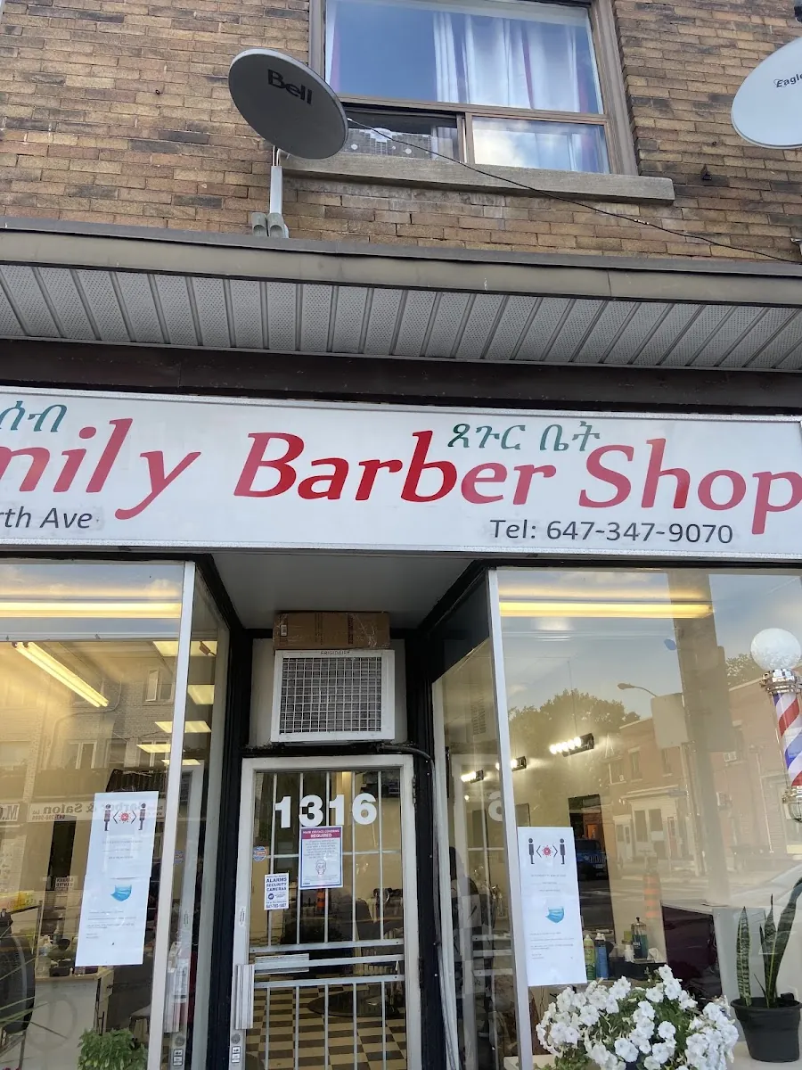Family Barber Shop, hair salon at 1316 Danforth Avenue in East York, Toronto