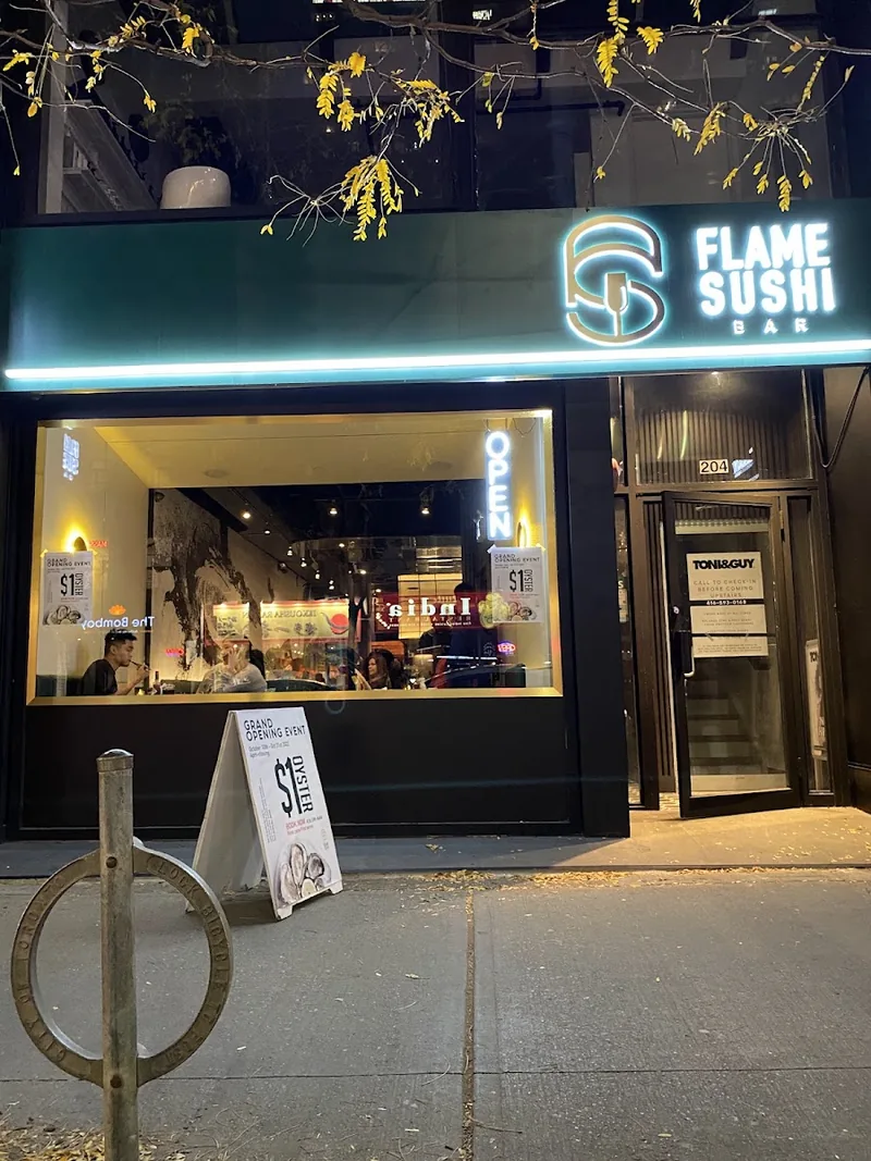 Flame sushi, japanese kitchen at 204 Queen Street West in Old Toronto, Toronto