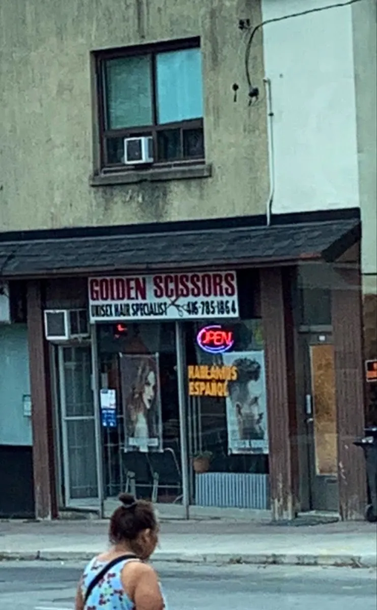 Golden Scissors, hair salon at Dufferin Street in York, Toronto
