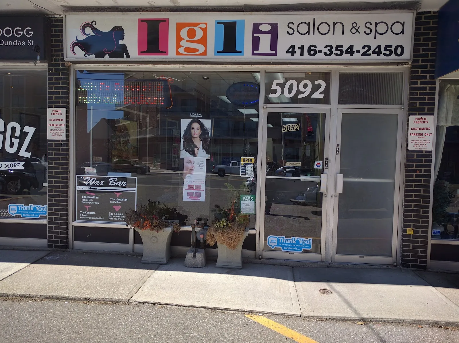 Igli Salon & Spa, hair salon at 5092 Dundas Street West in Etobicoke, Toronto