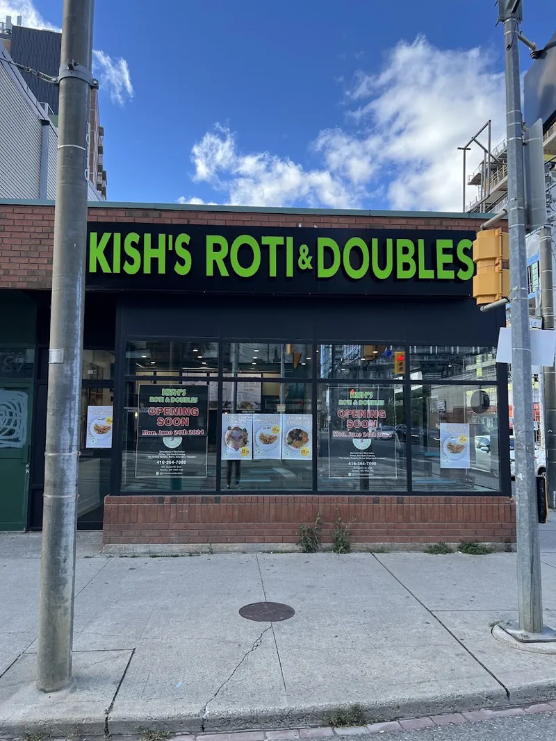 Kish's Roti & Doubles, caribbean kitchen at 344 Queen Street East in Old Toronto, Toronto