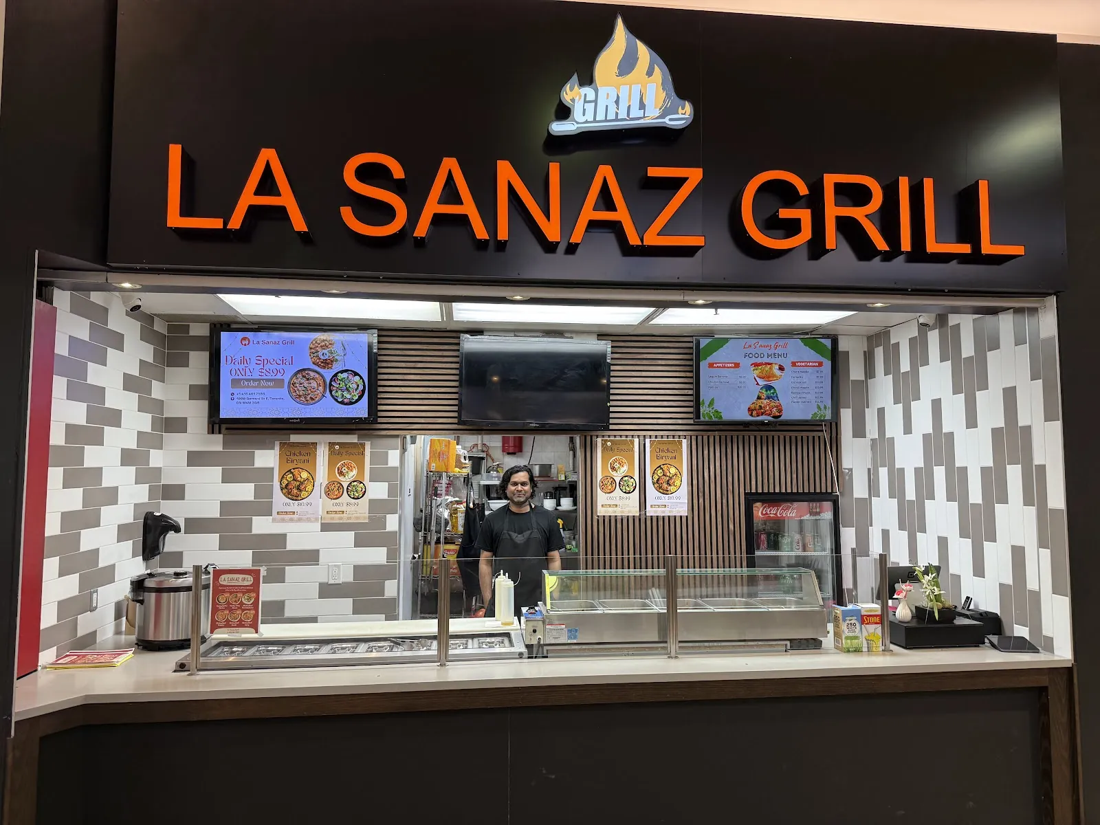La Sanaz Grill, indian kitchen at 1000 Gerrard Street East in Old Toronto, Toronto