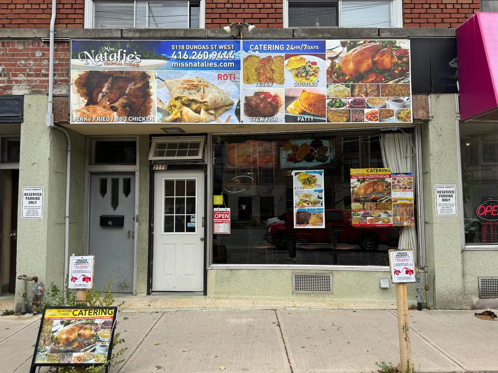 Miss Natalie’s Tropical Cuisine, caribbean kitchen at 5118 Dundas Street West in Etobicoke, Toronto
