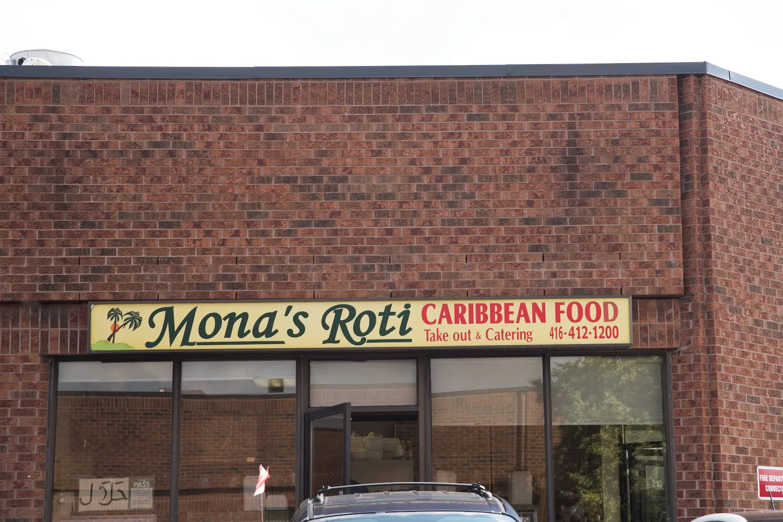 Mona's Roti, caribbean kitchen at 4810 Sheppard Avenue East in Scarborough, Toronto