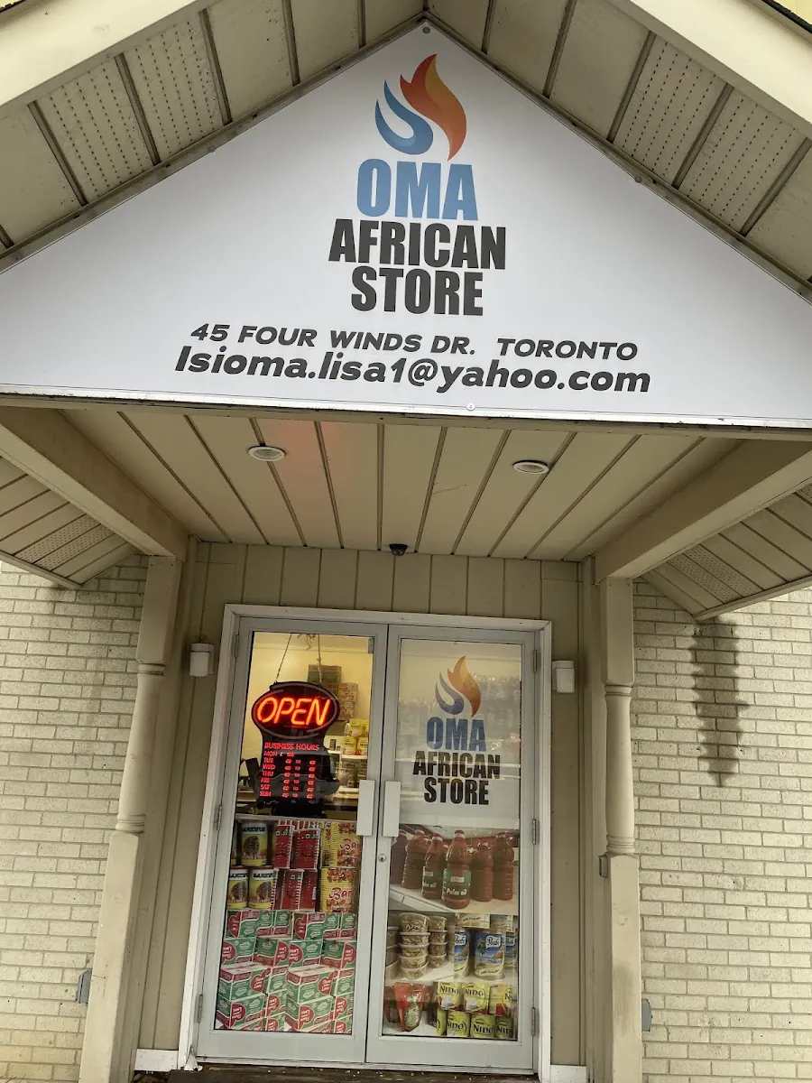 Oma African Store, grocery shop at 45 Four Winds Drive in North York, Toronto