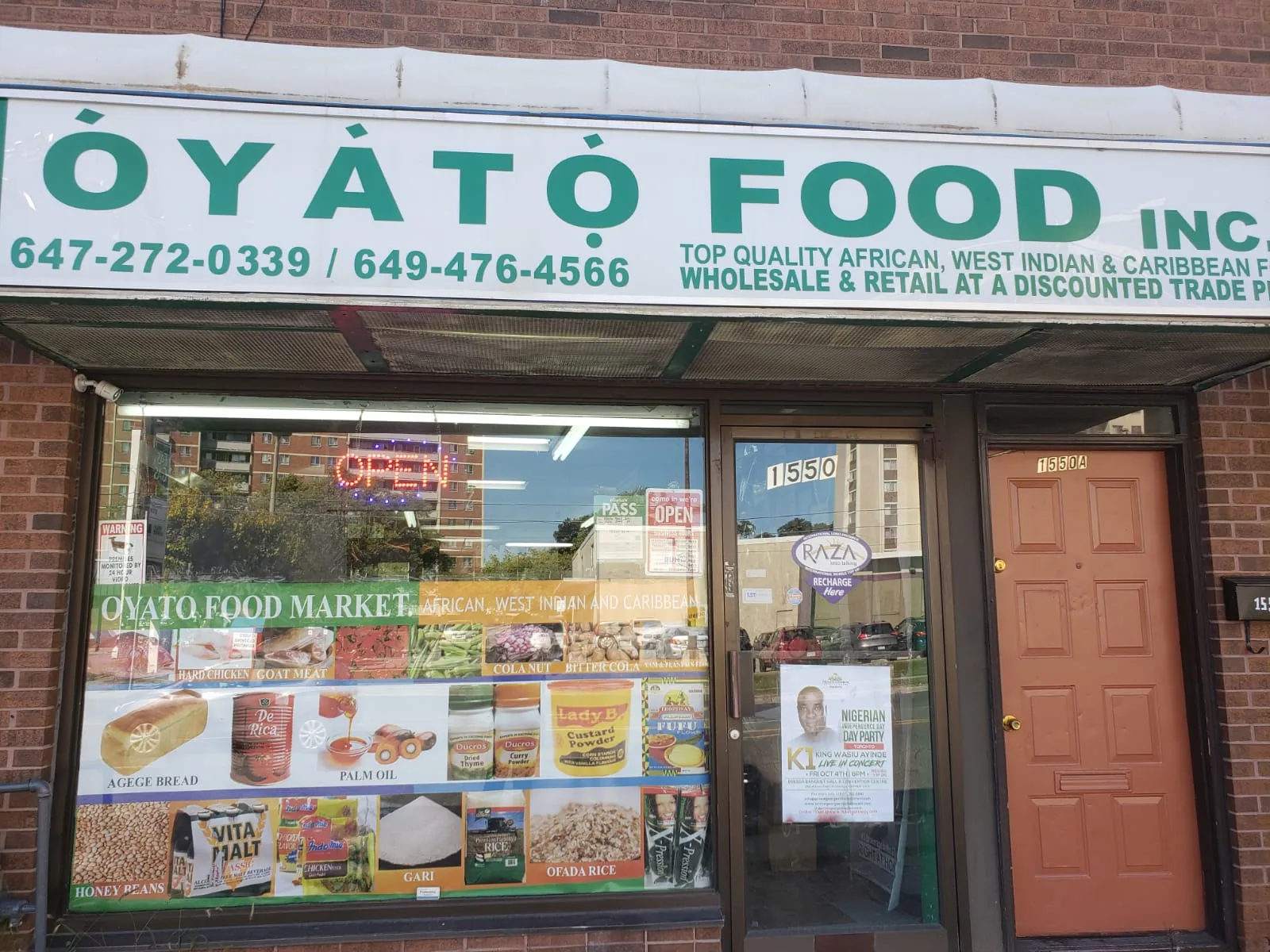 Oyato Food African Market, grocery shop at 1550 Jane Street in North York, Toronto