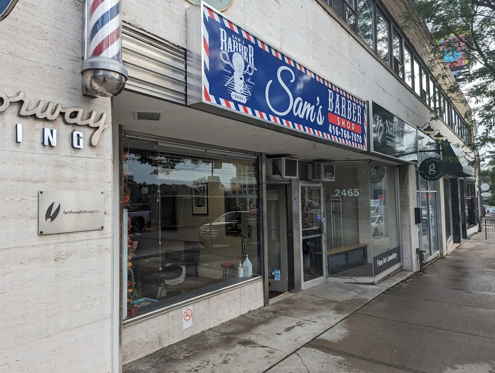 Sam’s Barber Shop, hair salon at 2463 Bloor Street West in Old Toronto, Toronto