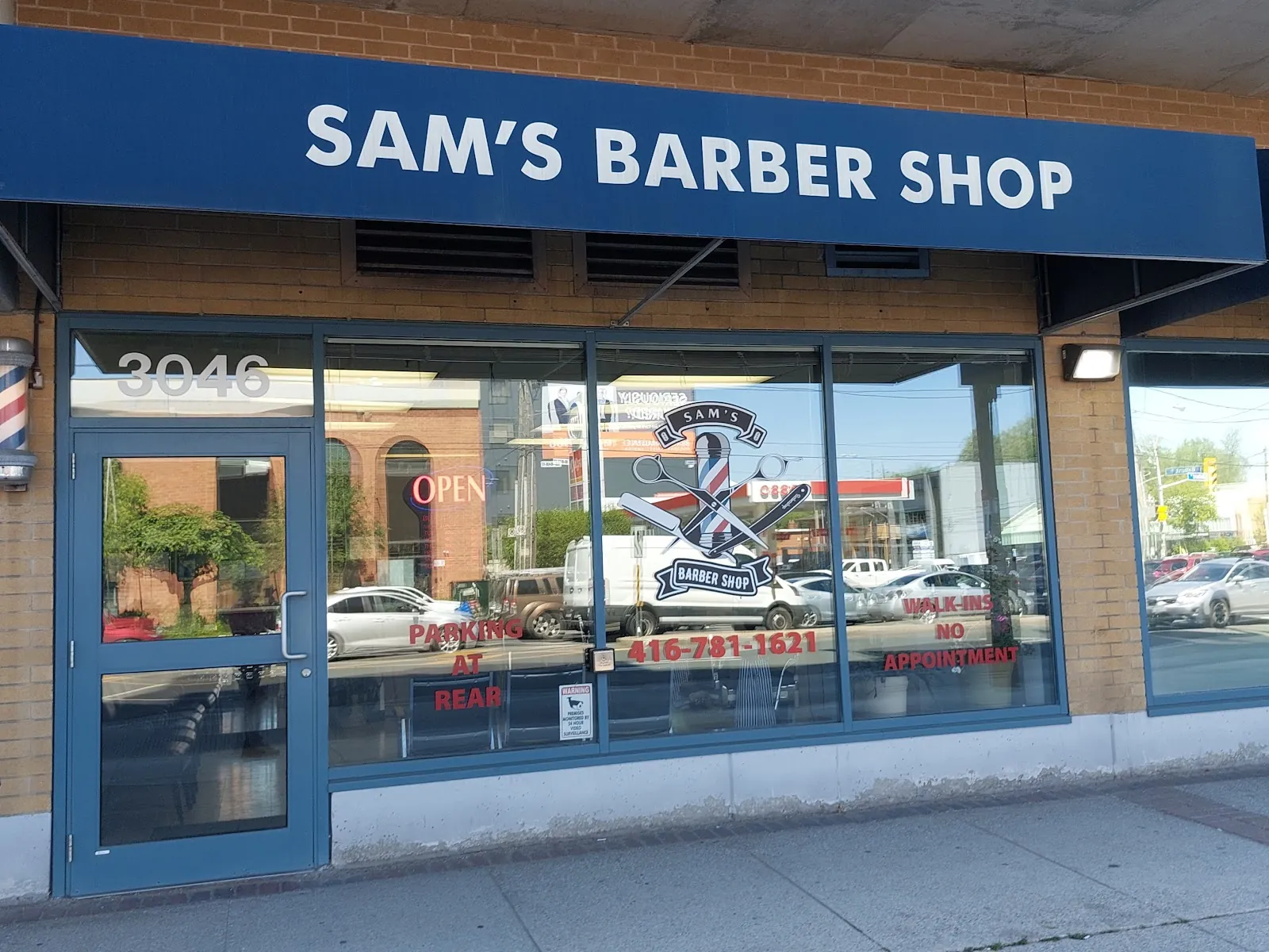 Sam's Barbershop, hair salon at 3046 Bathurst street in North York, Toronto
