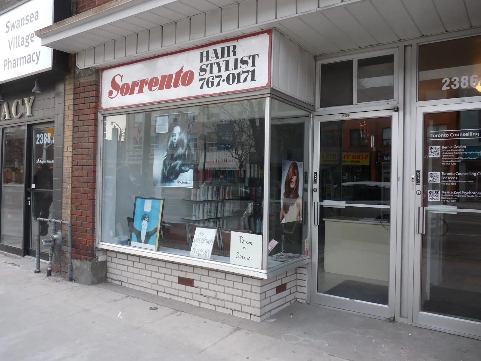 Sorrento Hair Stylist, hair salon at 2386 Bloor Street West in Old Toronto, Toronto