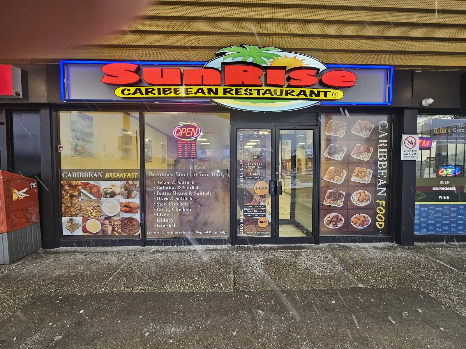 Sunrise Caribbean Restaurant, caribbean kitchen at 5107 Sheppard Avenue East in Scarborough, Toronto