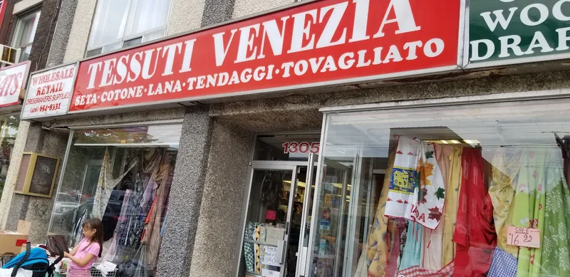 Tessuti Venezia, fabric and textiles at 1305 St. Clair Avenue West in York, Toronto