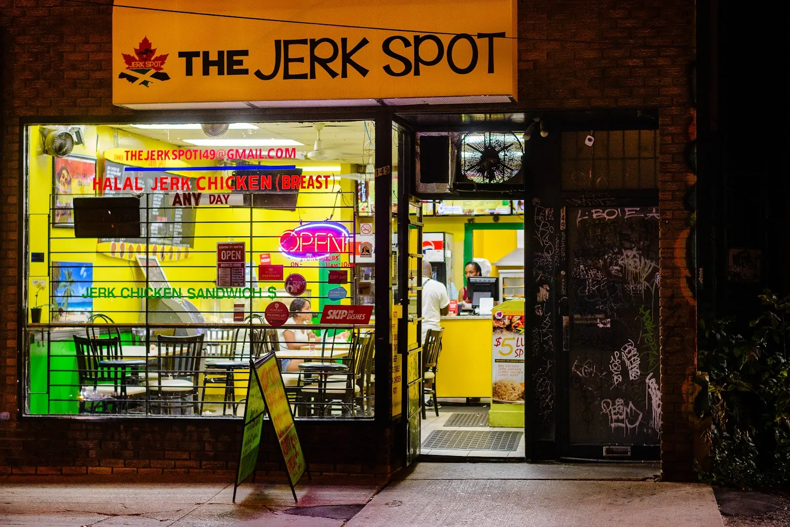 The Jerk Spot, caribbean kitchen at 149 Baldwin Street in Old Toronto, Toronto